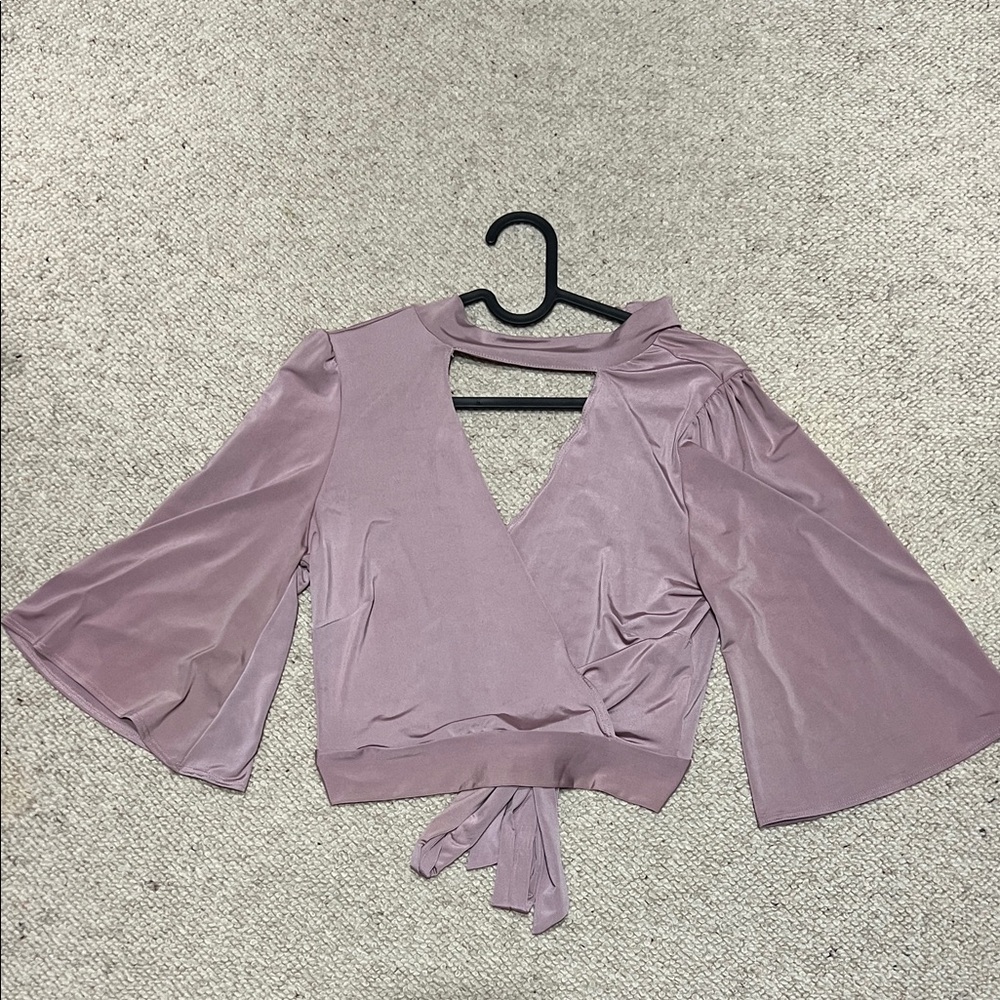 Dance & Marvel Dusty Pink Wrap Blouse